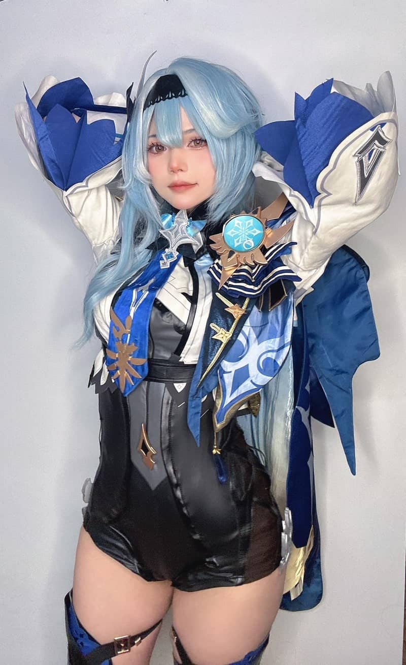 Gái Xinh Cosplay Nhân Vật Anime Eula-Genshin Impact