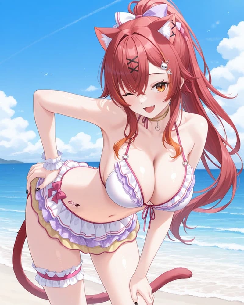 Ảnh gái anime mặc bikini