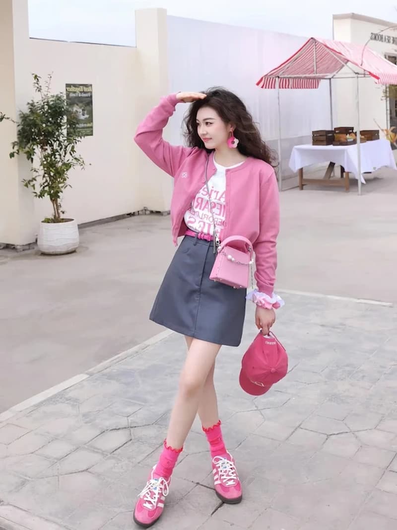 Ảnh gái đẹp mặc pinky được ứng dụng nhiều