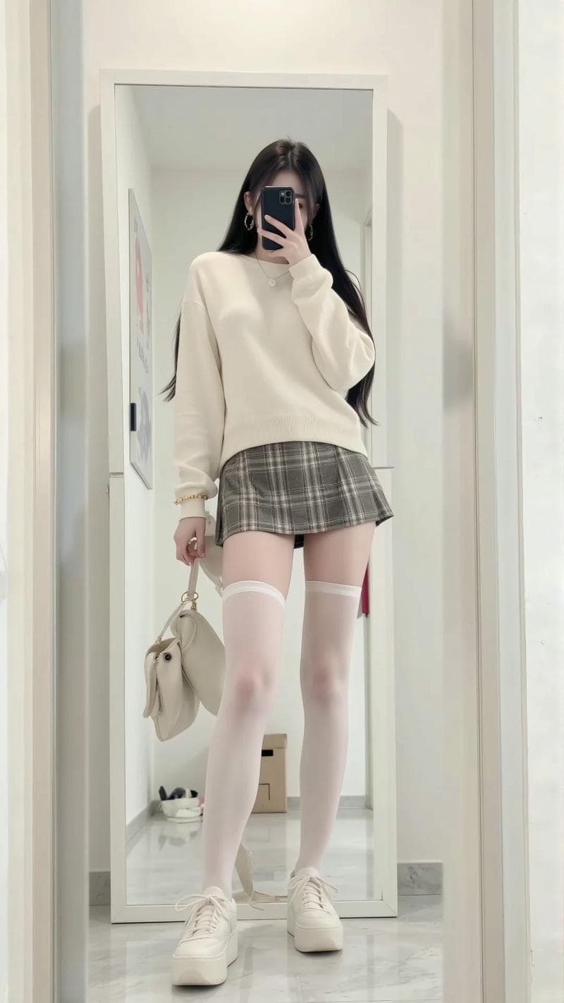 Ảnh gái mặc váy ngắn phong cách dễ thương