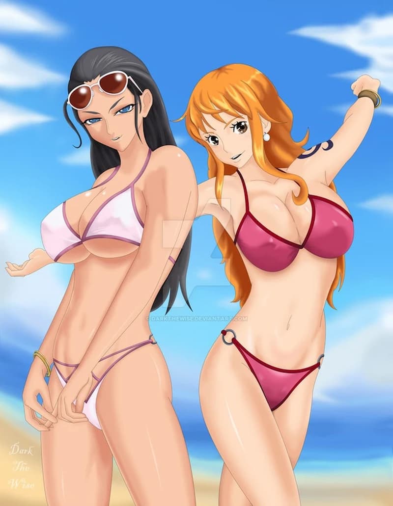 Ảnh Nami mặc bikini đỏ quyến rũ