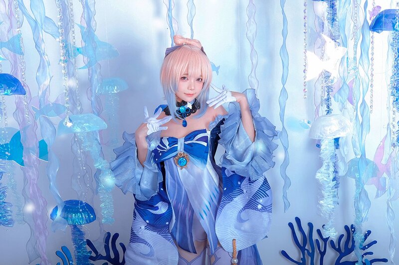 girl cosplay nhân vật anime Kokomi - Genshin Impact