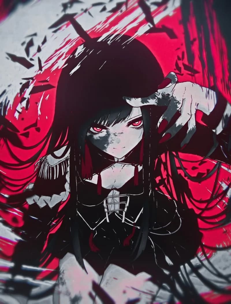 Hình nền gái anime ngầu cá tính cho điện thoại