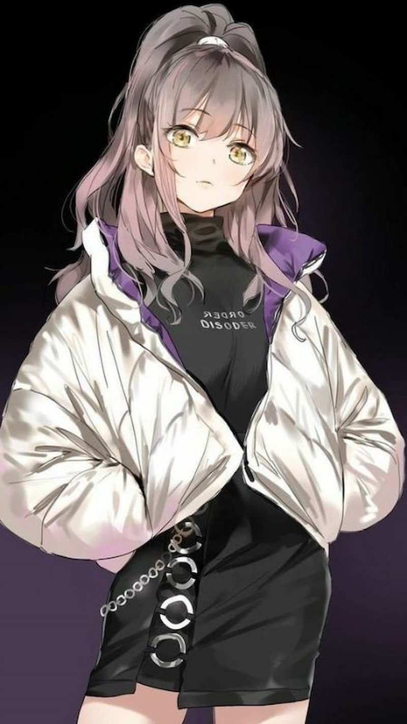 Hình nền anime gái ngầu cá tính cho điện thoại