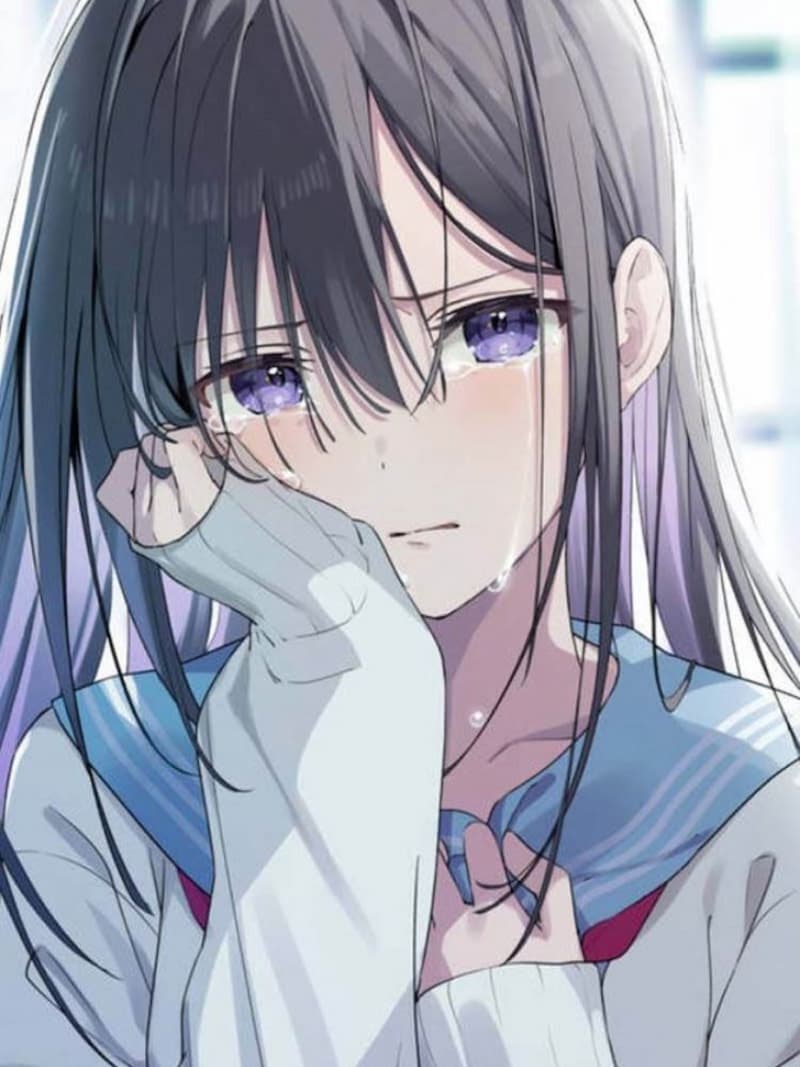 Hình nền điện thoại Anime nữ buồn