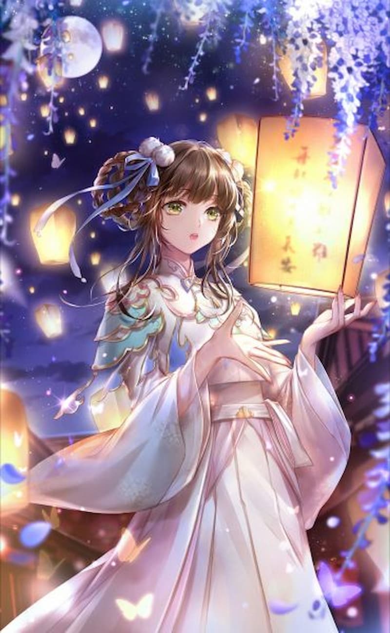 Hình nền điện thoại Anime nữ cổ trang 