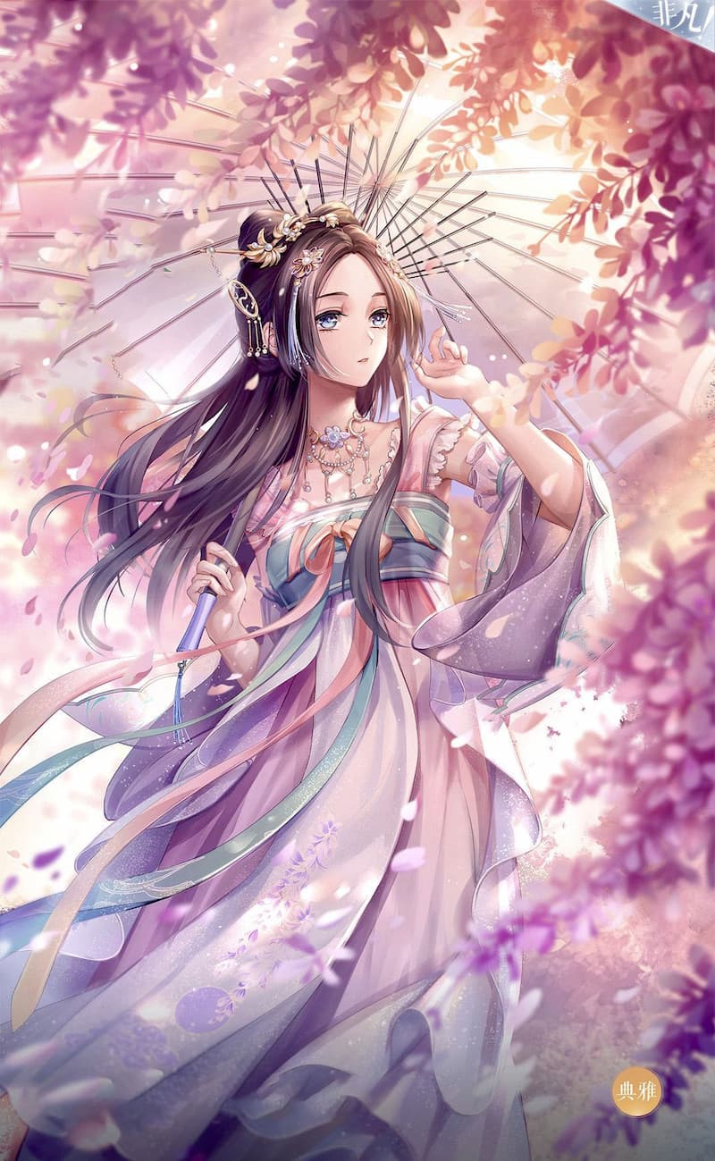 Hình nền điện thoại Anime nữ cổ trang 