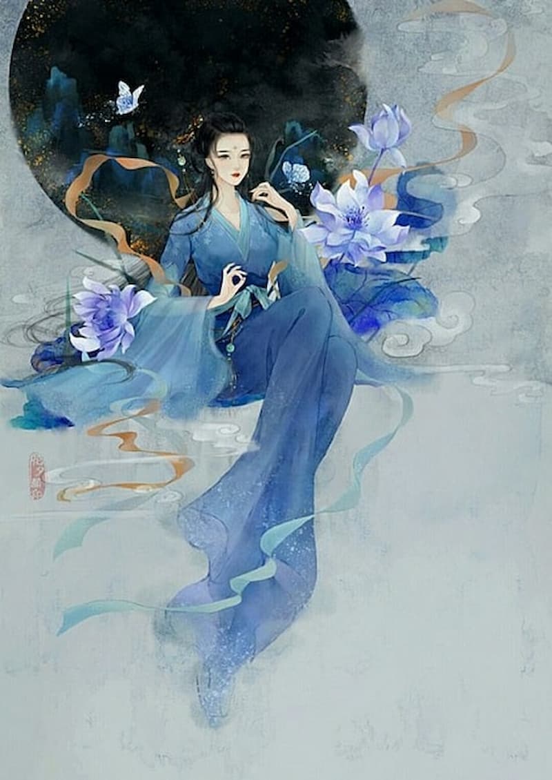 Hình nền điện thoại Anime nữ cổ trang 