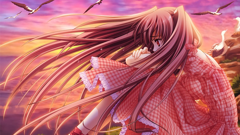 Hình nền máy tính Anime nữ buồn