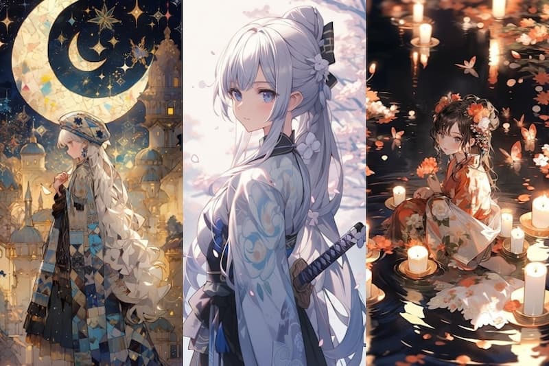 Hình nền máy tính Anime nữ cổ trang 