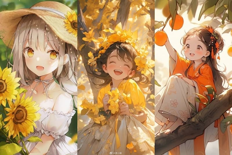 Hình nền máy tính Anime nữ cute